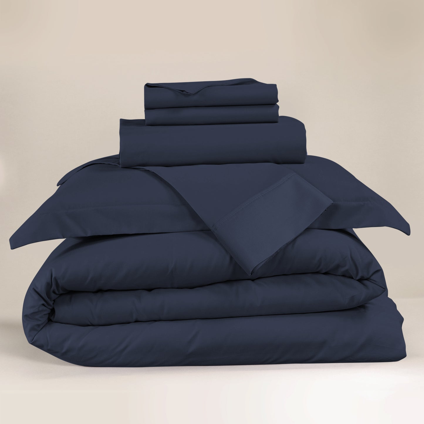 Nestl Bedding Duvet Cover 6-Piece Set - 1000 Thread Count Sheets - Tri Blend Cotton Duvet Cover with Zipper, Deep Pocket Fitted Sheet, 2 Cooling Pillow Cases, 2 Pillow Shams