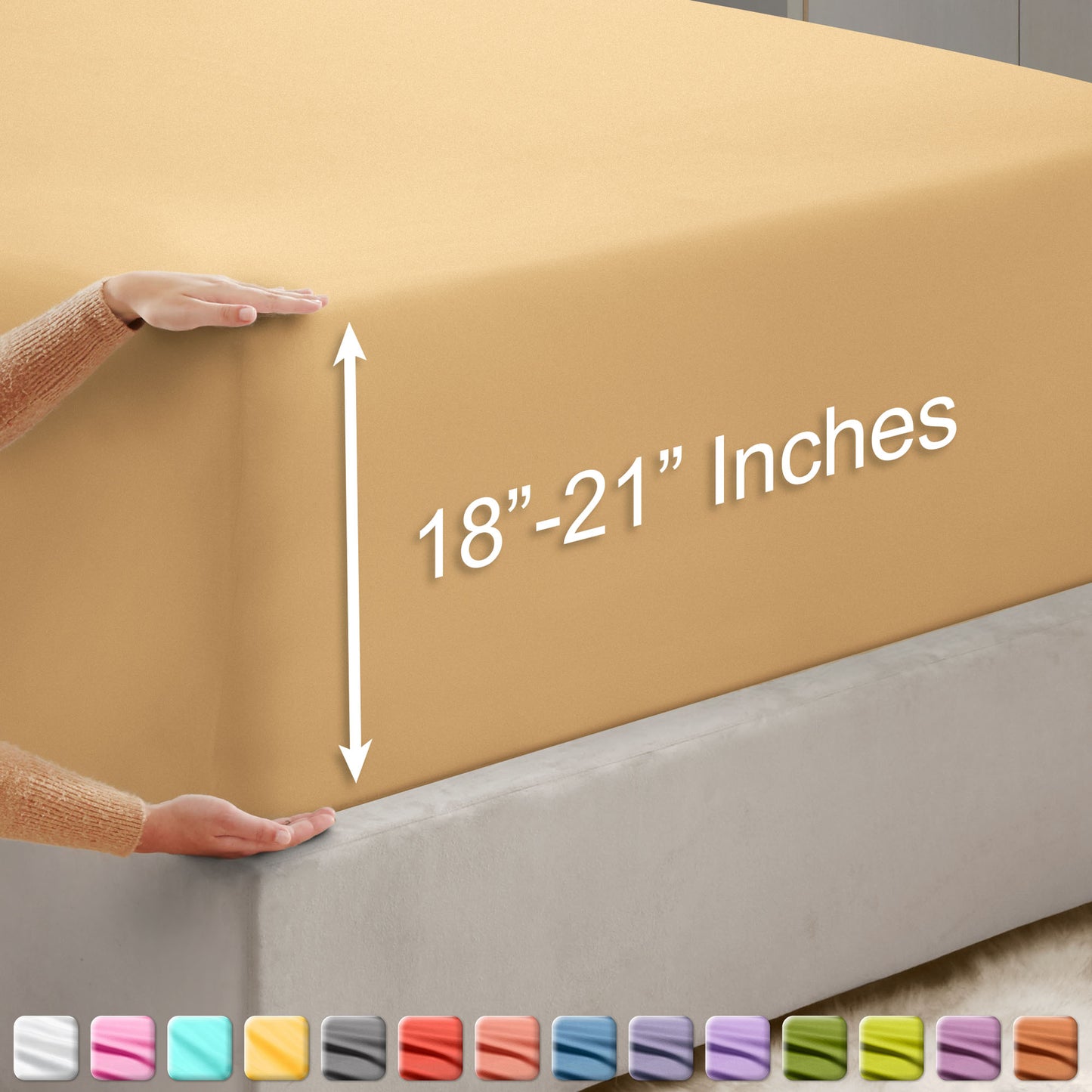 Nestl Bedding Twin Fitted Sheet - Single Fitted Deep Pocket Sheet - Fits Mattress Perfectly - Soft Wrinkle Free Sheet - 1 Fitted Sheet Only