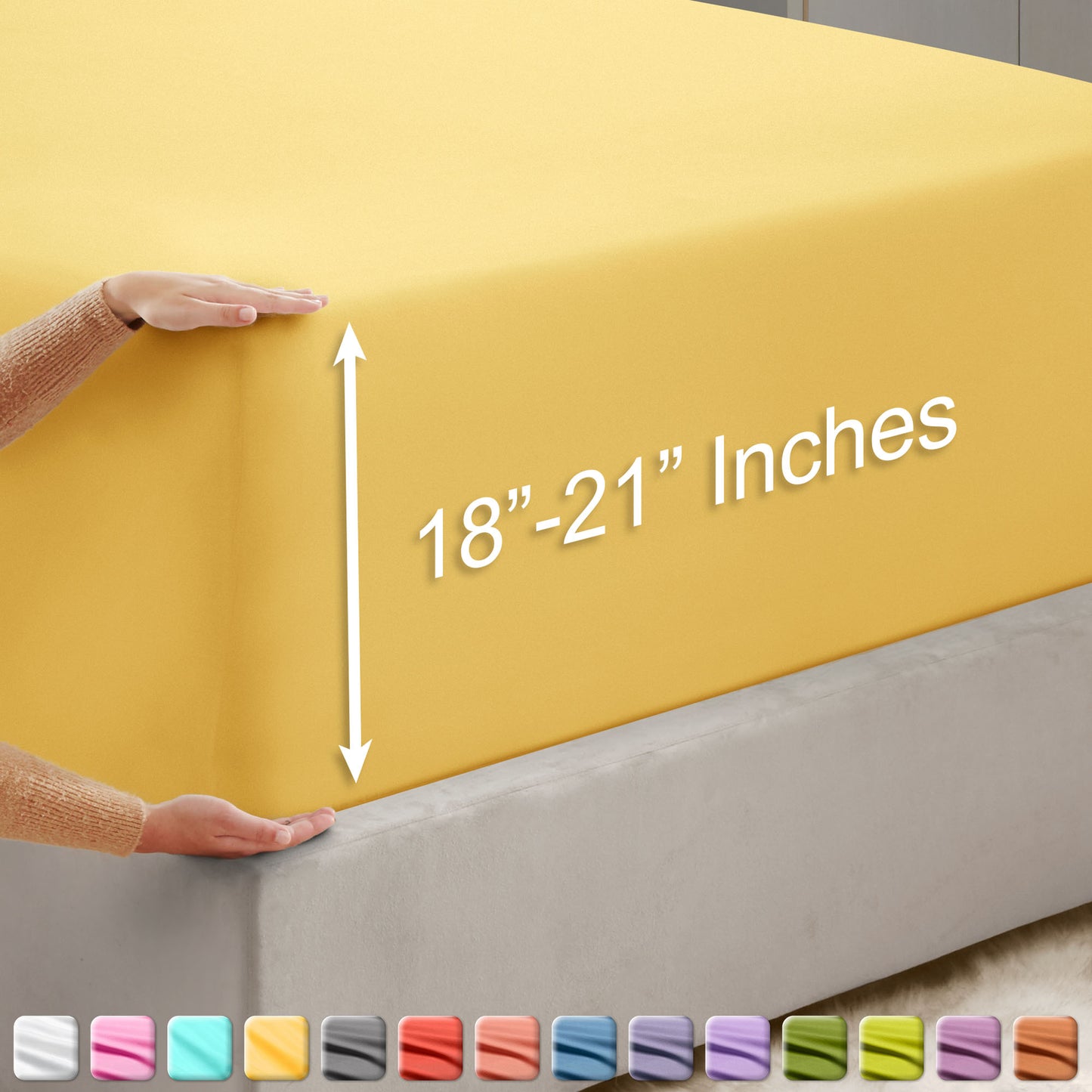 Nestl Bedding Twin Fitted Sheet - Single Fitted Deep Pocket Sheet - Fits Mattress Perfectly - Soft Wrinkle Free Sheet - 1 Fitted Sheet Only
