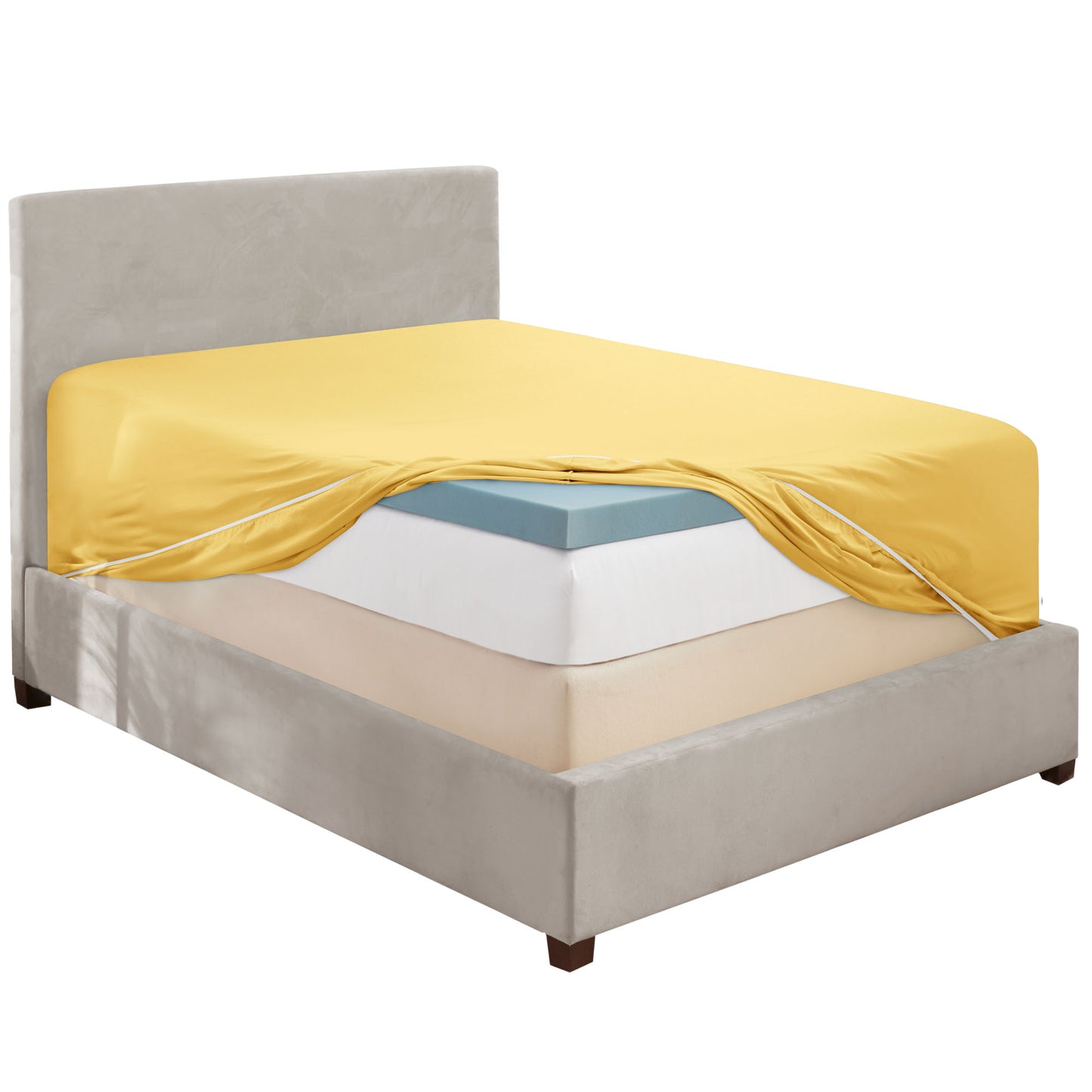 Nestl Bedding Twin Fitted Sheet - Single Fitted Deep Pocket Sheet - Fits Mattress Perfectly - Soft Wrinkle Free Sheet - 1 Fitted Sheet Only