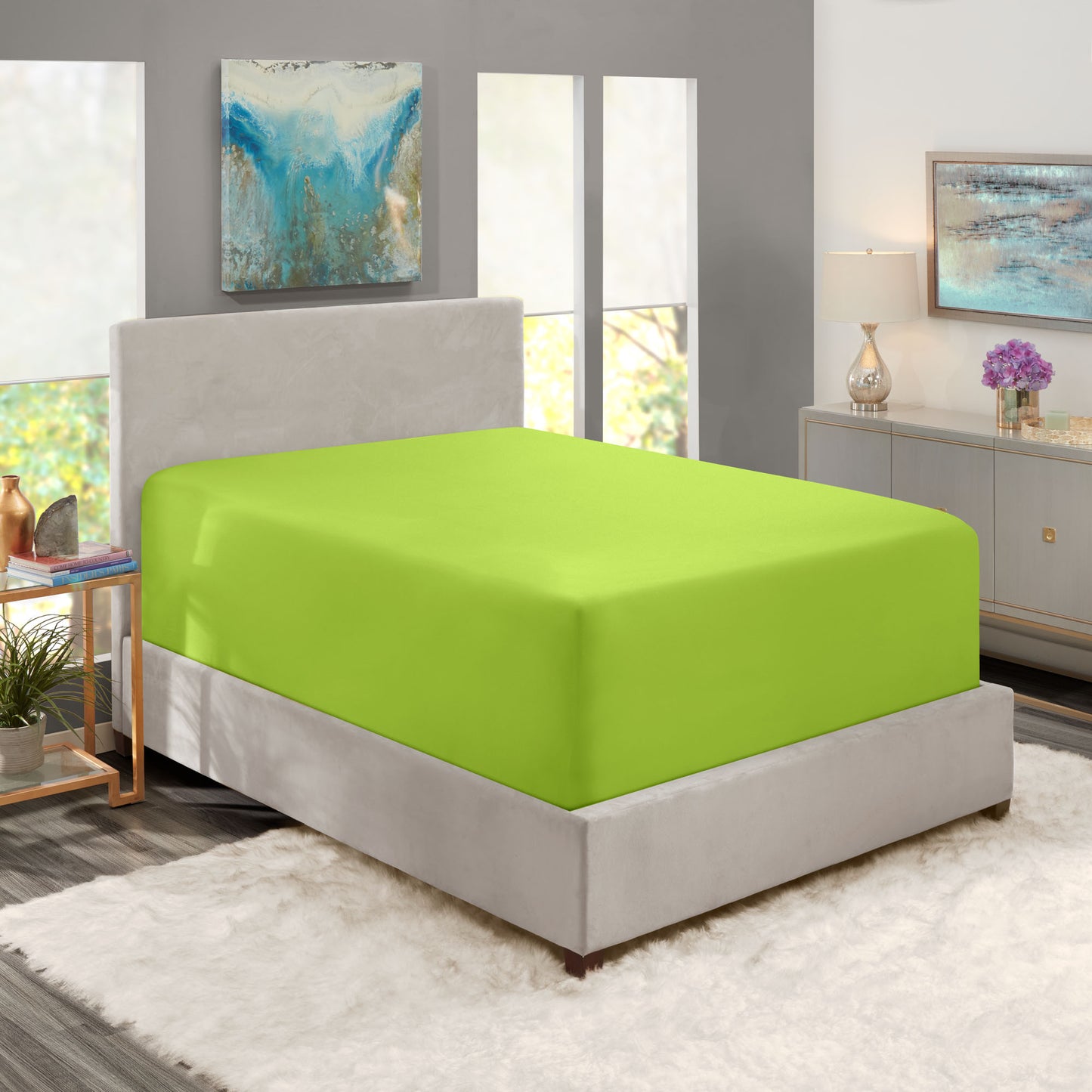 Nestl Bedding Twin Fitted Sheet - Single Fitted Deep Pocket Sheet - Fits Mattress Perfectly - Soft Wrinkle Free Sheet - 1 Fitted Sheet Only