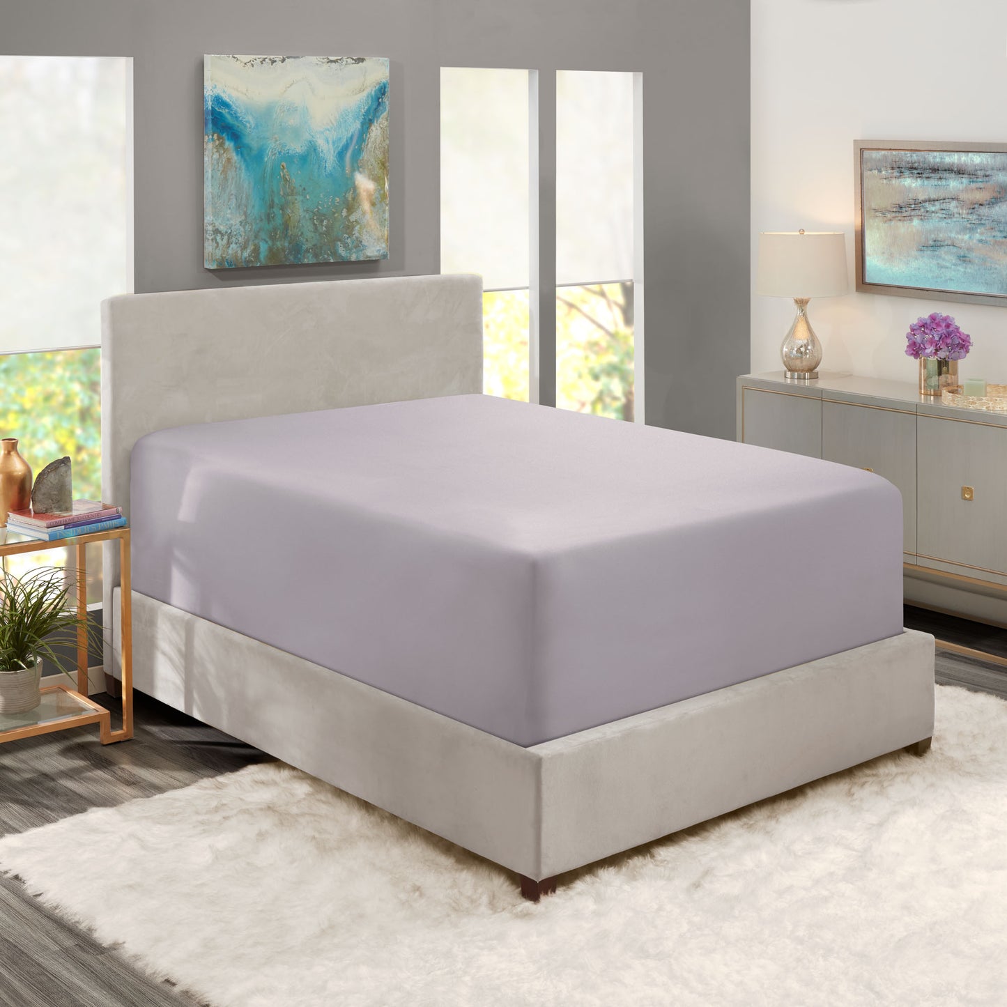 Nestl Bedding Twin Fitted Sheet - Single Fitted Deep Pocket Sheet - Fits Mattress Perfectly - Soft Wrinkle Free Sheet - 1 Fitted Sheet Only