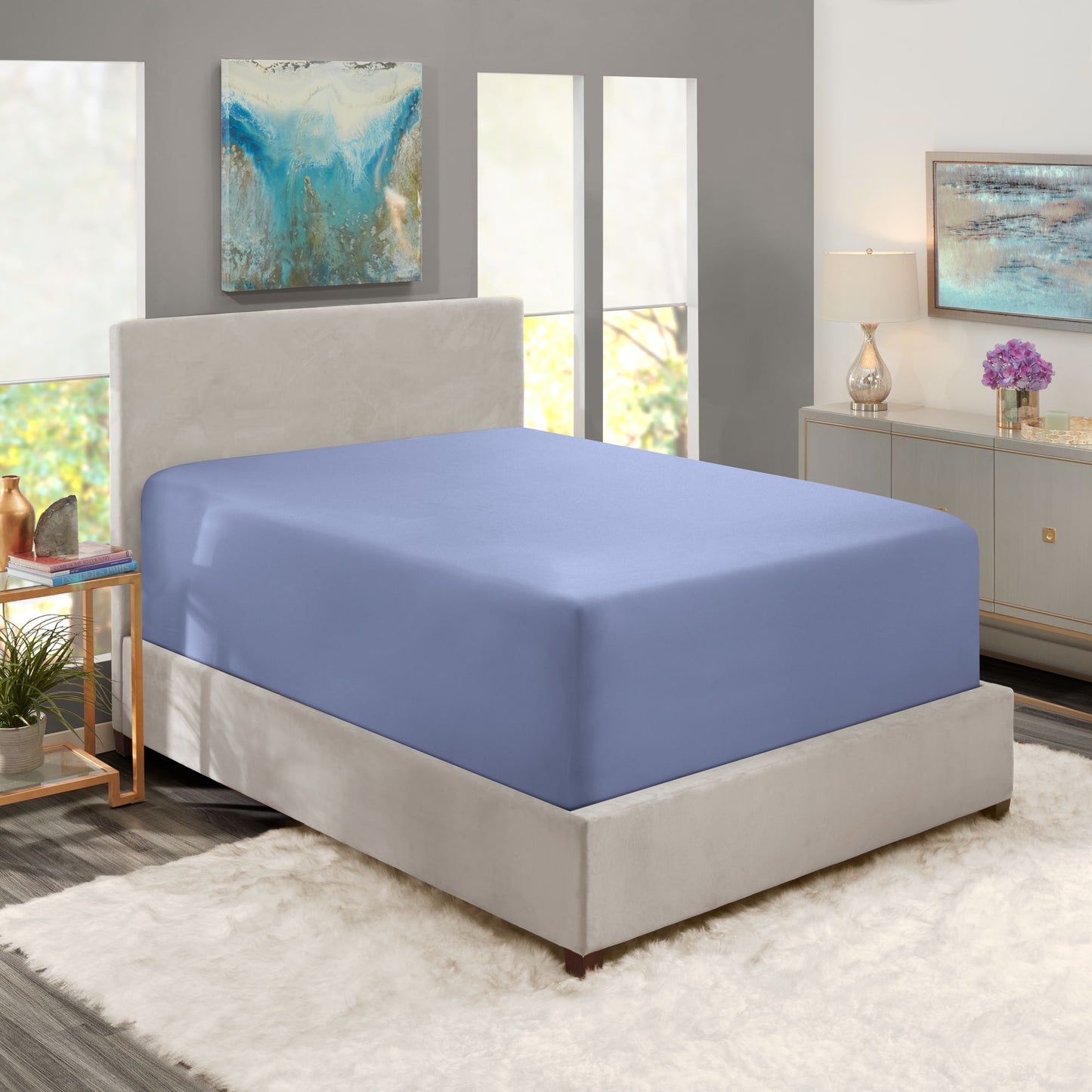 Nestl Bedding Twin Fitted Sheet - Single Fitted Deep Pocket Sheet - Fits Mattress Perfectly - Soft Wrinkle Free Sheet - 1 Fitted Sheet Only