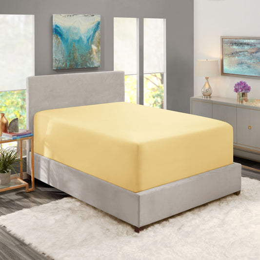 Nestl Bedding Twin Fitted Sheet - Single Fitted Deep Pocket Sheet - Fits Mattress Perfectly - Soft Wrinkle Free Sheet - 1 Fitted Sheet Only