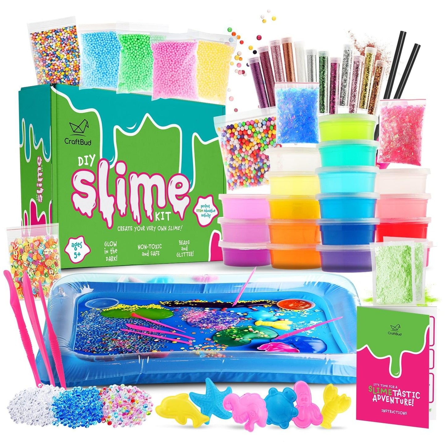 Glow in the dark diy slime kit set