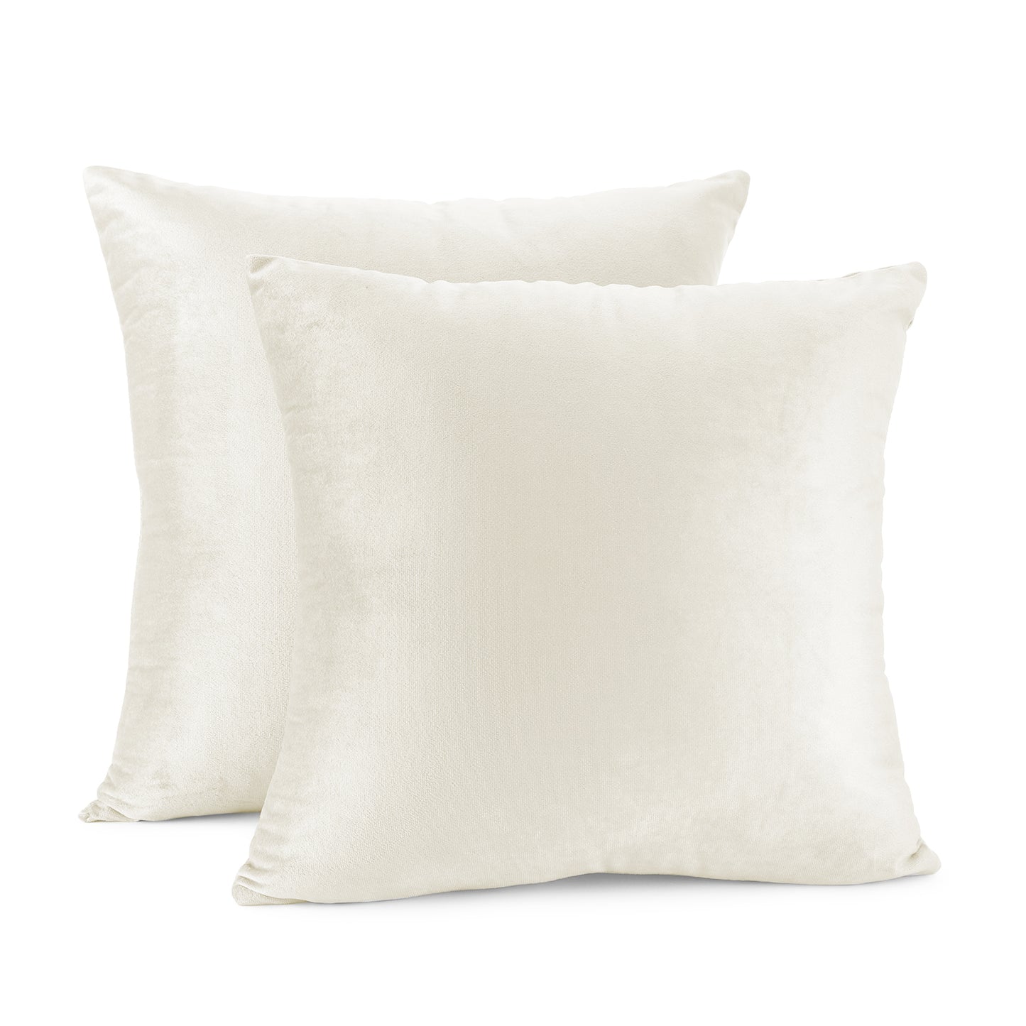 Nestl Throw Pillow Covers,  20x20 & 22x22 Inches, Soft Solid Cushion Covers for Sofa, Set of 2
