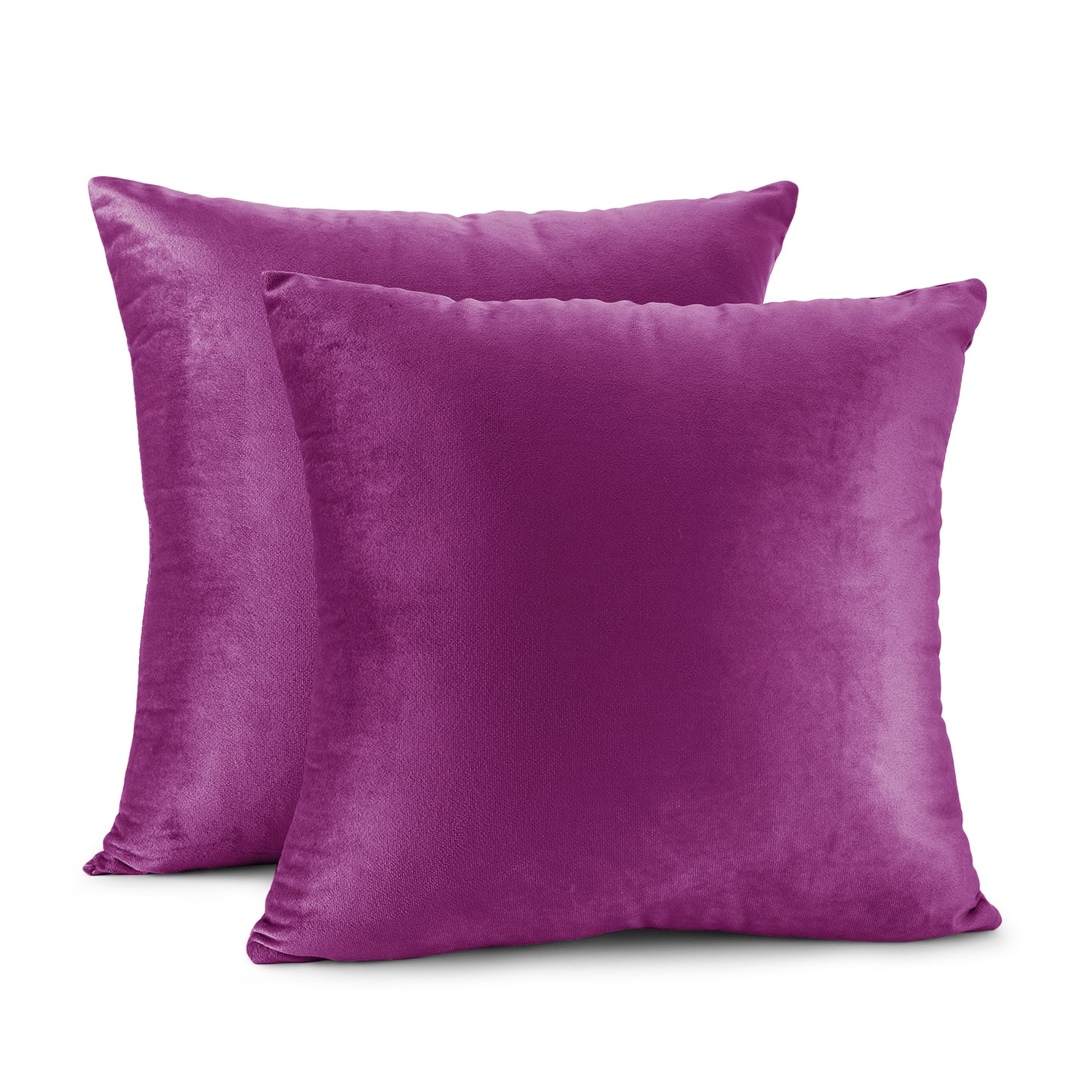 Nestl Bedding Throw Pillow Covers, Cozy Velvet Decorative Outdoor Pillow Covers 24x24 & 26x26 Inches, Soft Solid Cushion Covers for Sofa, Bed and Car, Set of 2