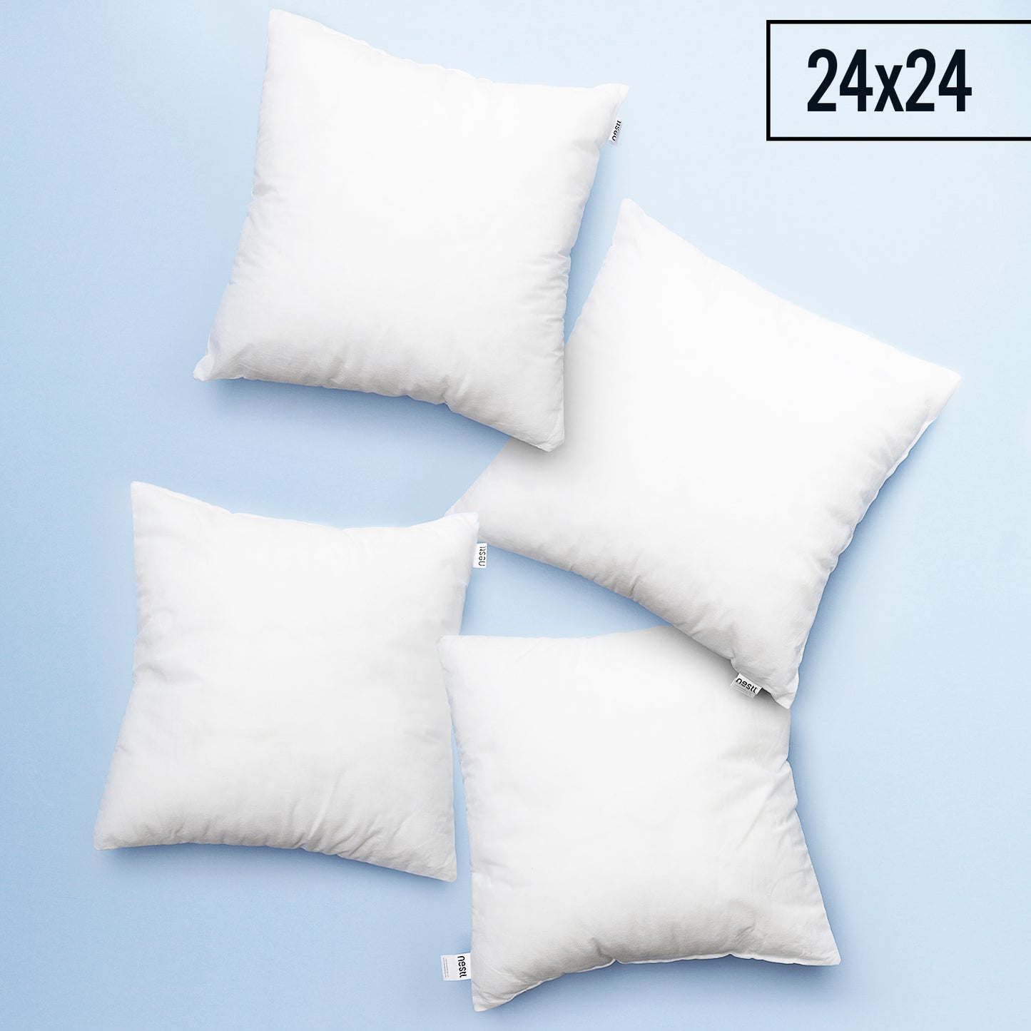 Nestl Bedding Couch Throw Pillow Inserts - Premium Hypoallergennic Pillow Cushion, Decorative Pillows Inserts, Plain Throw Pillows