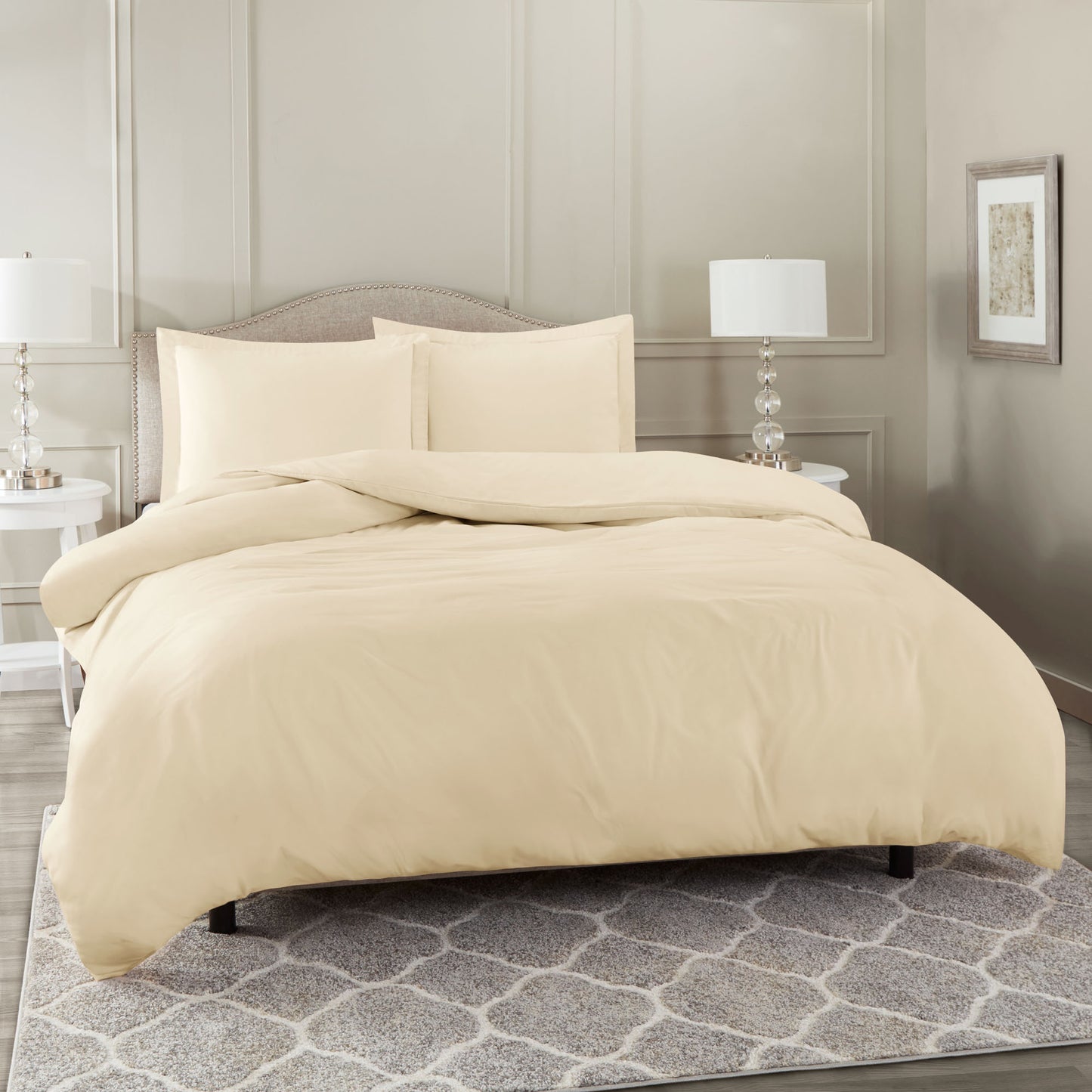Nestl Bedding Microfiber Duvet Cover Sets (1 Duvet Cover, 2 Pillowshams)