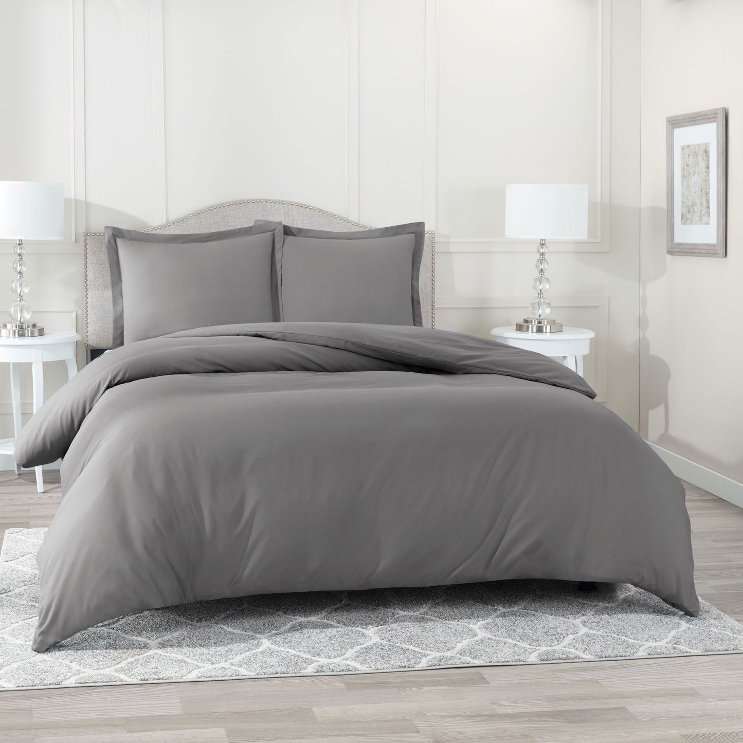 Nestl Bedding Microfiber Duvet Cover Sets (1 Duvet Cover, 2 Pillowshams)