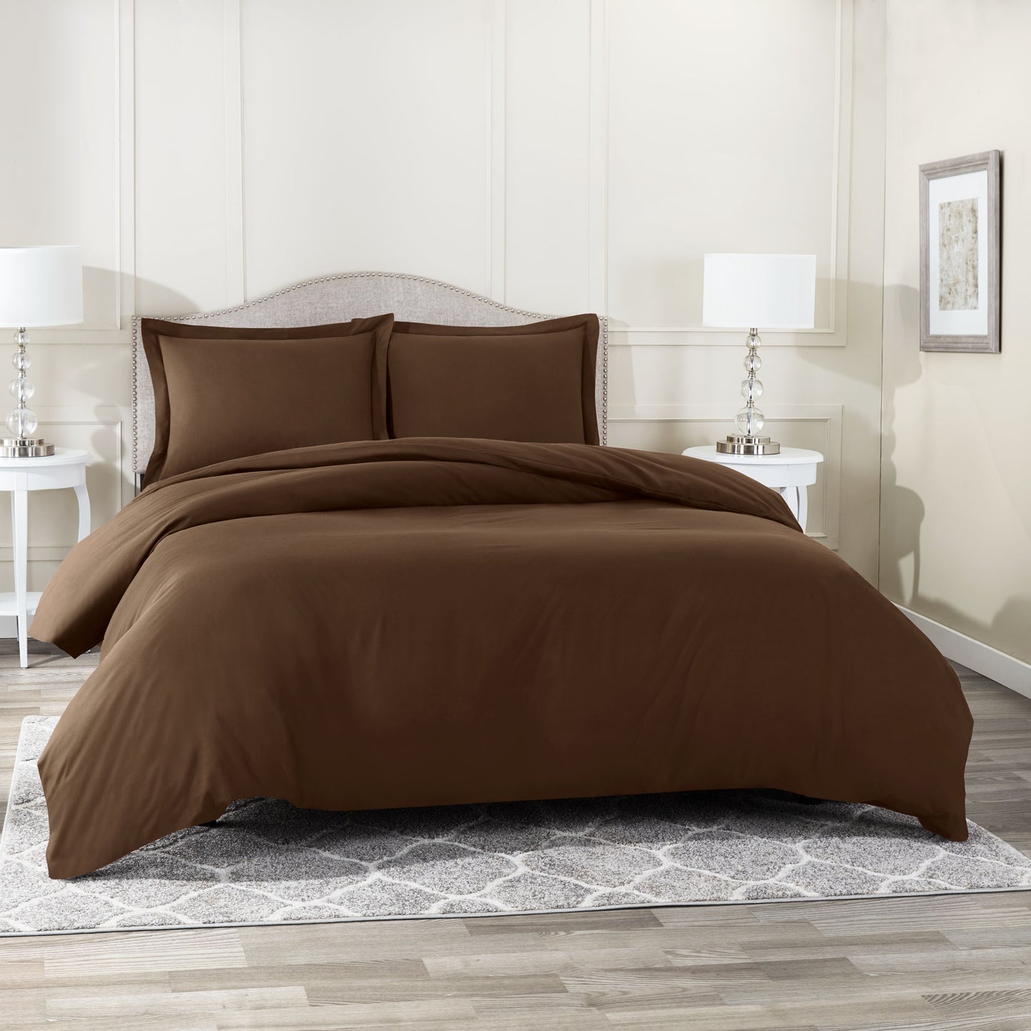 Nestl Bedding Microfiber Duvet Cover Sets (1 Duvet Cover, 2 Pillowshams)