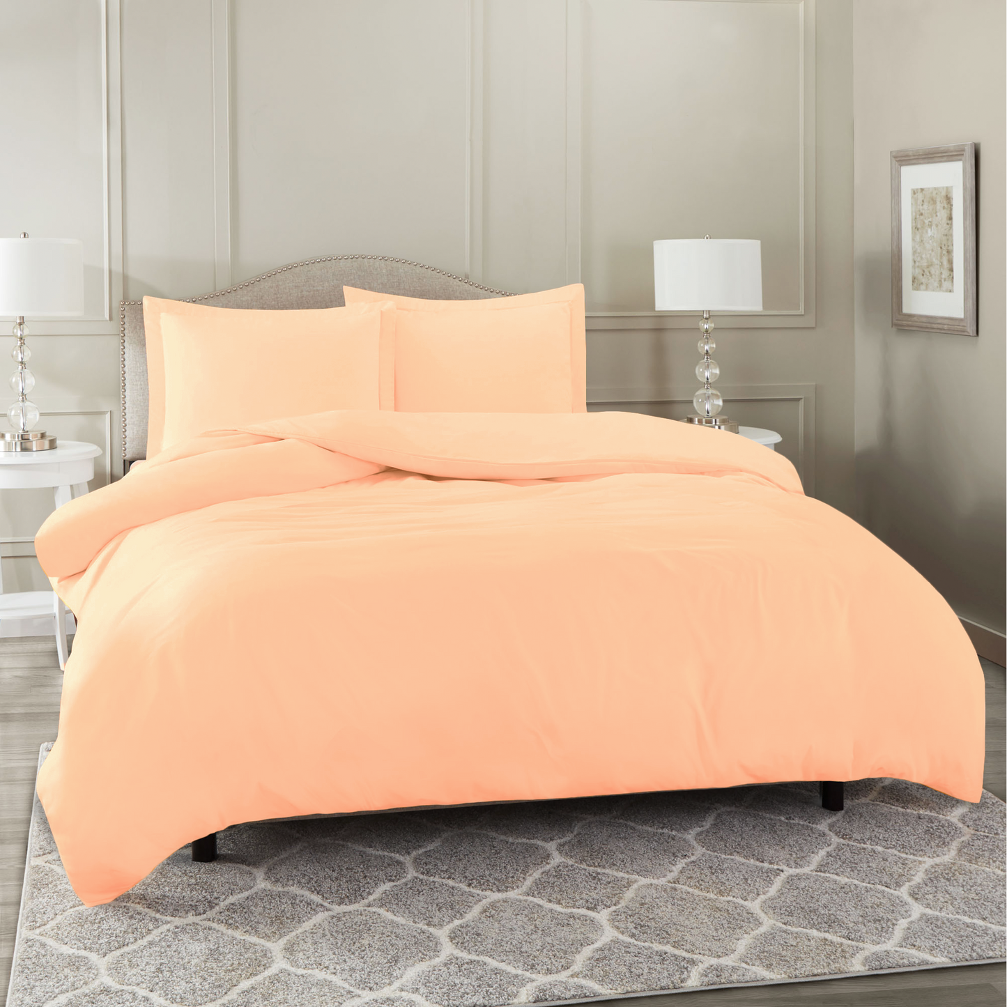 Nestl Bedding Microfiber Duvet Cover Sets (1 Duvet Cover, 2 Pillowshams)