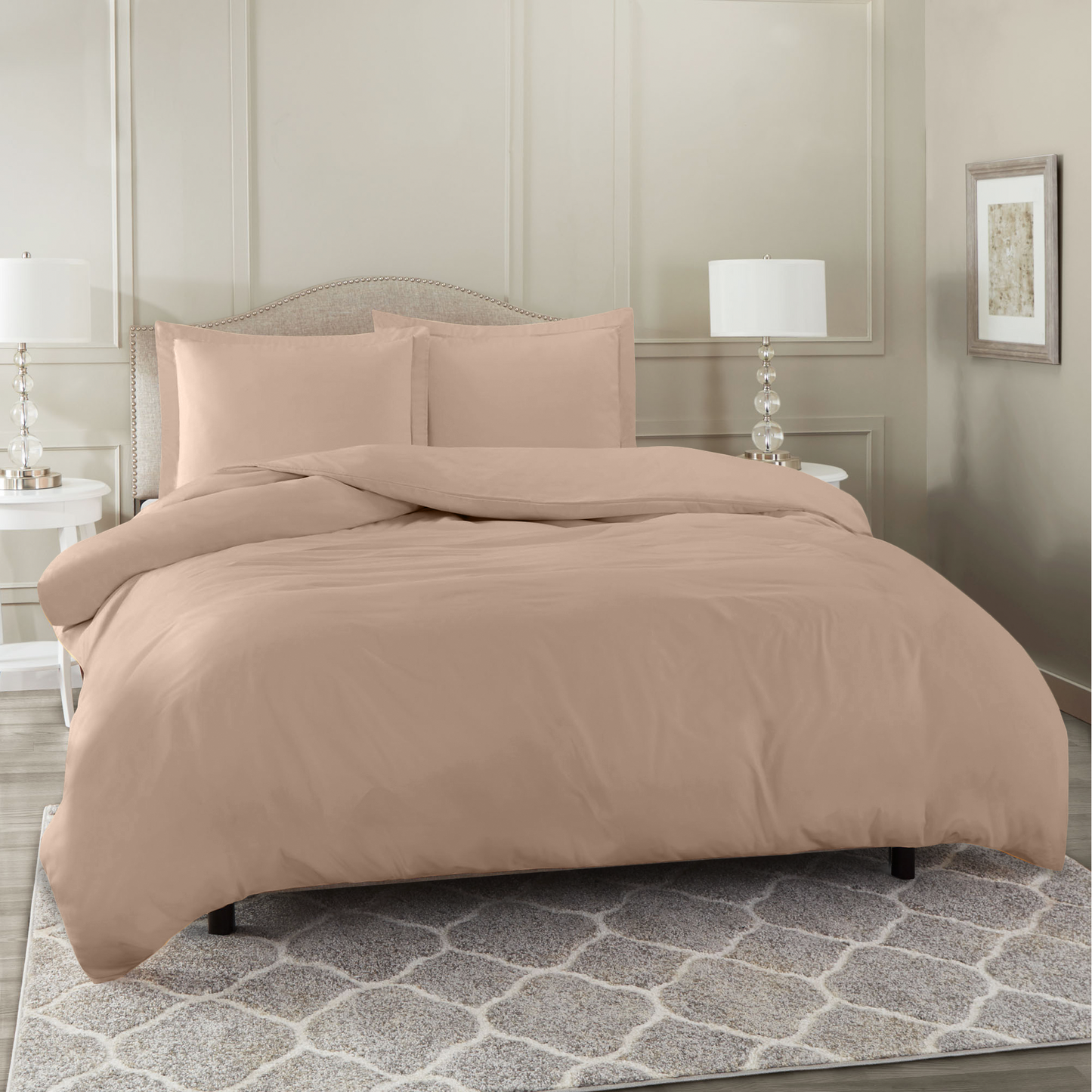 Nestl Bedding Microfiber Duvet Cover Sets (1 Duvet Cover, 2 Pillowshams)