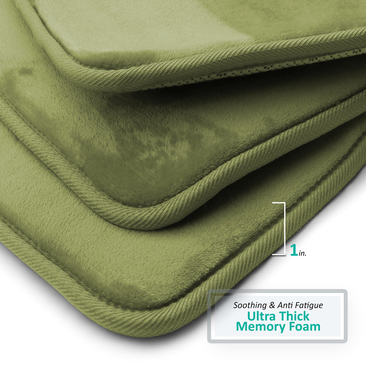 Clara Clark Memory Foam Bath Mat - 3 Pack