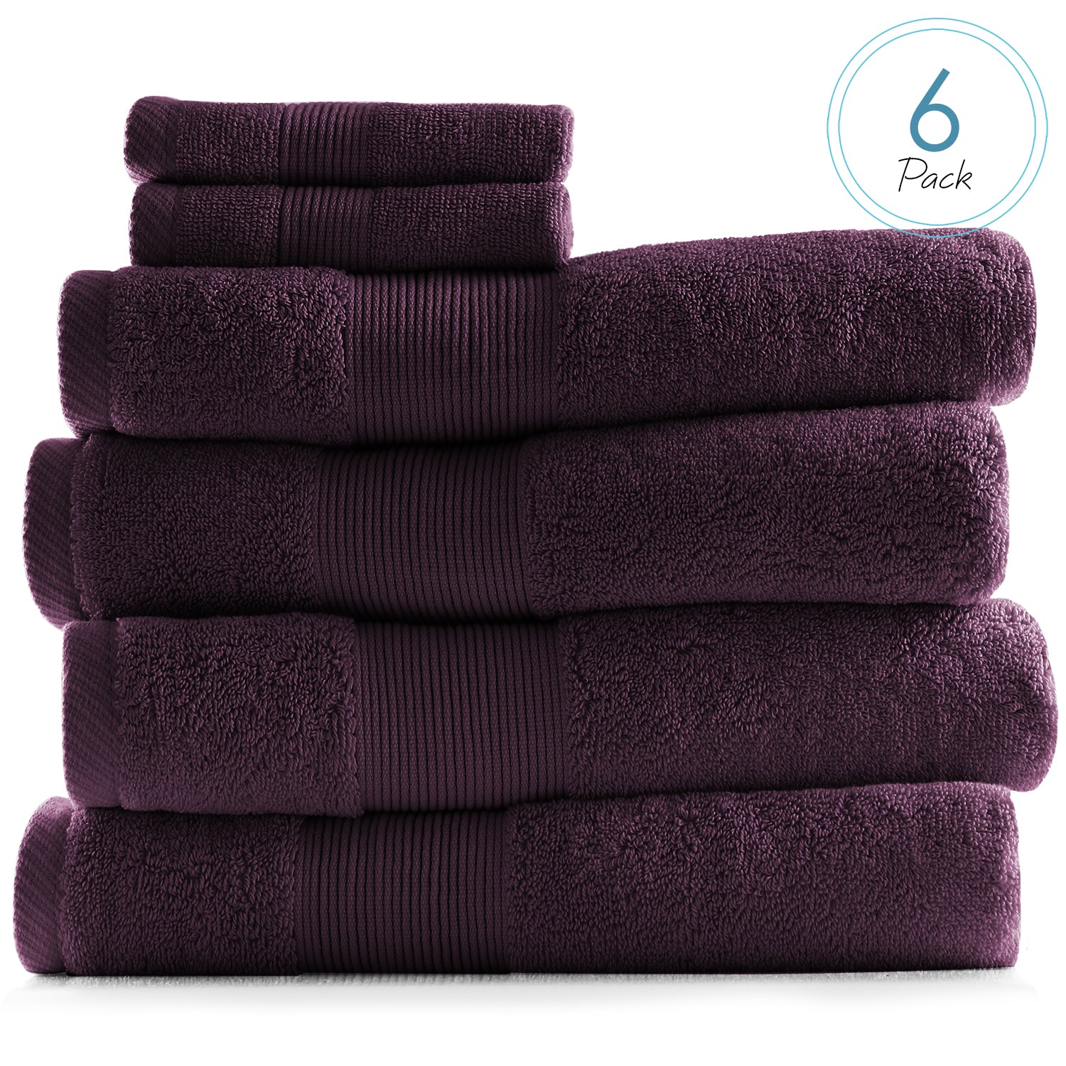 Lavish Touch 100% Egyptian 2 Ply Cotton 700 GSM Mosaic Pack of 4 Bath Towels