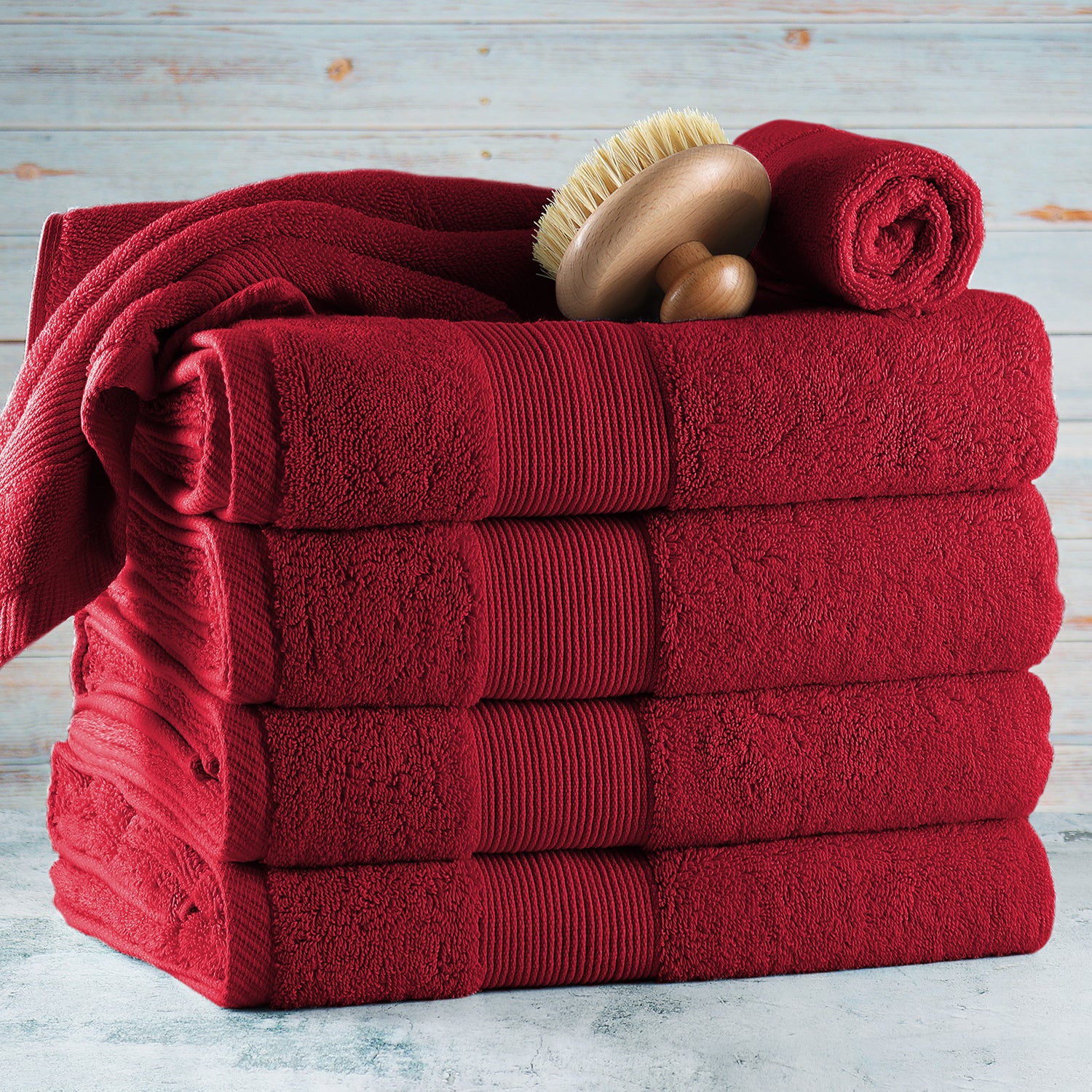 Hearth & Harbor Bath Towels for Bathroom - 100% Ring Spun Cotton Luxury Bathroom Towels - Ultra Soft & Highly Absorbent Bath Towels Set, 6 Piece Set