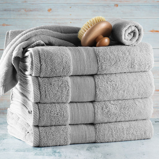 Hearth & Harbor 700 GSM Hand & Bath Towel Collection – 100% Cotton Luxury Set of 4 Bath Towels & 2 Wash Cloths – Ultra Soft & Highly Absorbent Beach, Spa & Bathroom Body Shower Towels