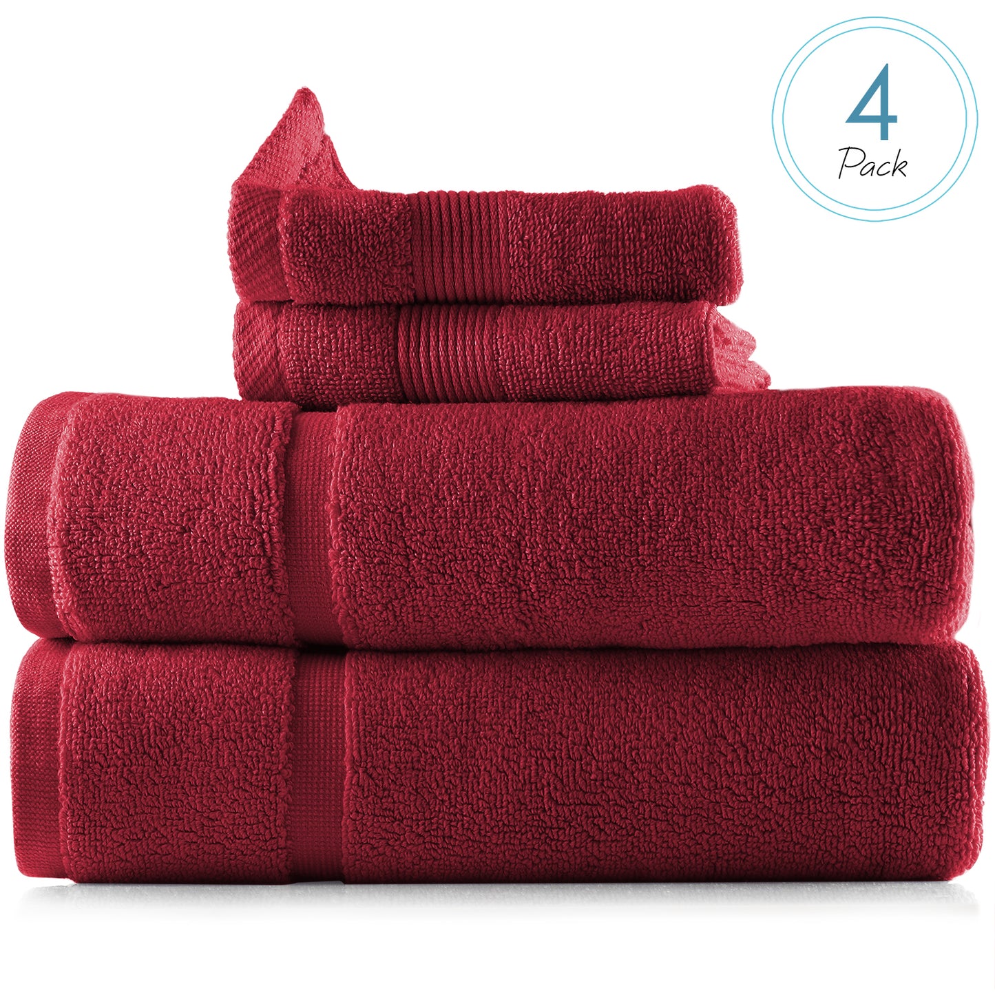 Hearth & Harbor 985 & 600 GSM Towel Collection – 100% Cotton Luxury Set of 2 Bath Mat Towel 985 GSM & 2 Wash Cloths  600 GSM – Ultra Soft & Absorbent Bath Mat Towel  & Washcloths for Bathroom