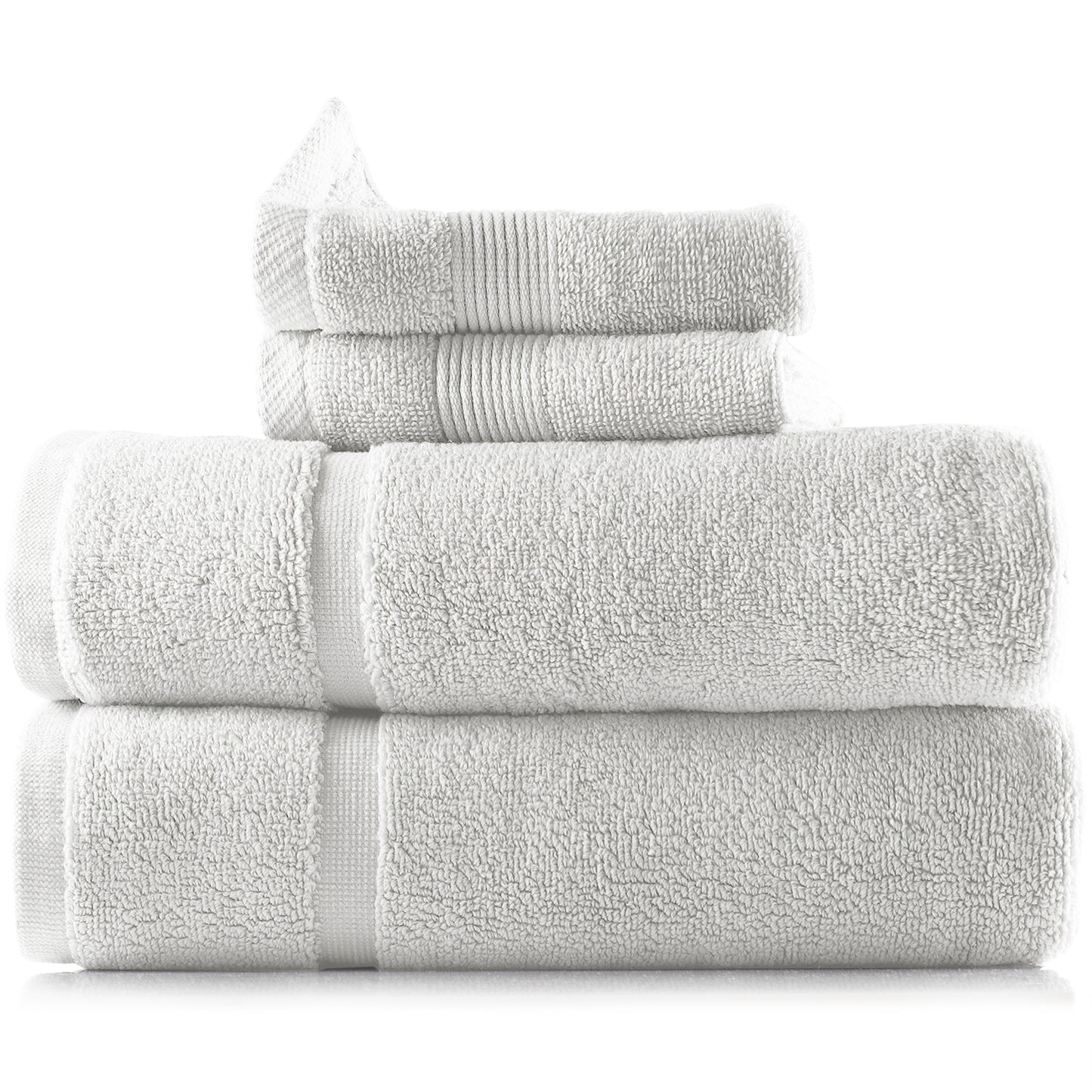 Hearth & Harbor 985 & 600 GSM Towel Collection – 100% Cotton Luxury Set of 2 Bath Mat Towel 985 GSM & 2 Wash Cloths  600 GSM – Ultra Soft & Absorbent Bath Mat Towel  & Washcloths for Bathroom