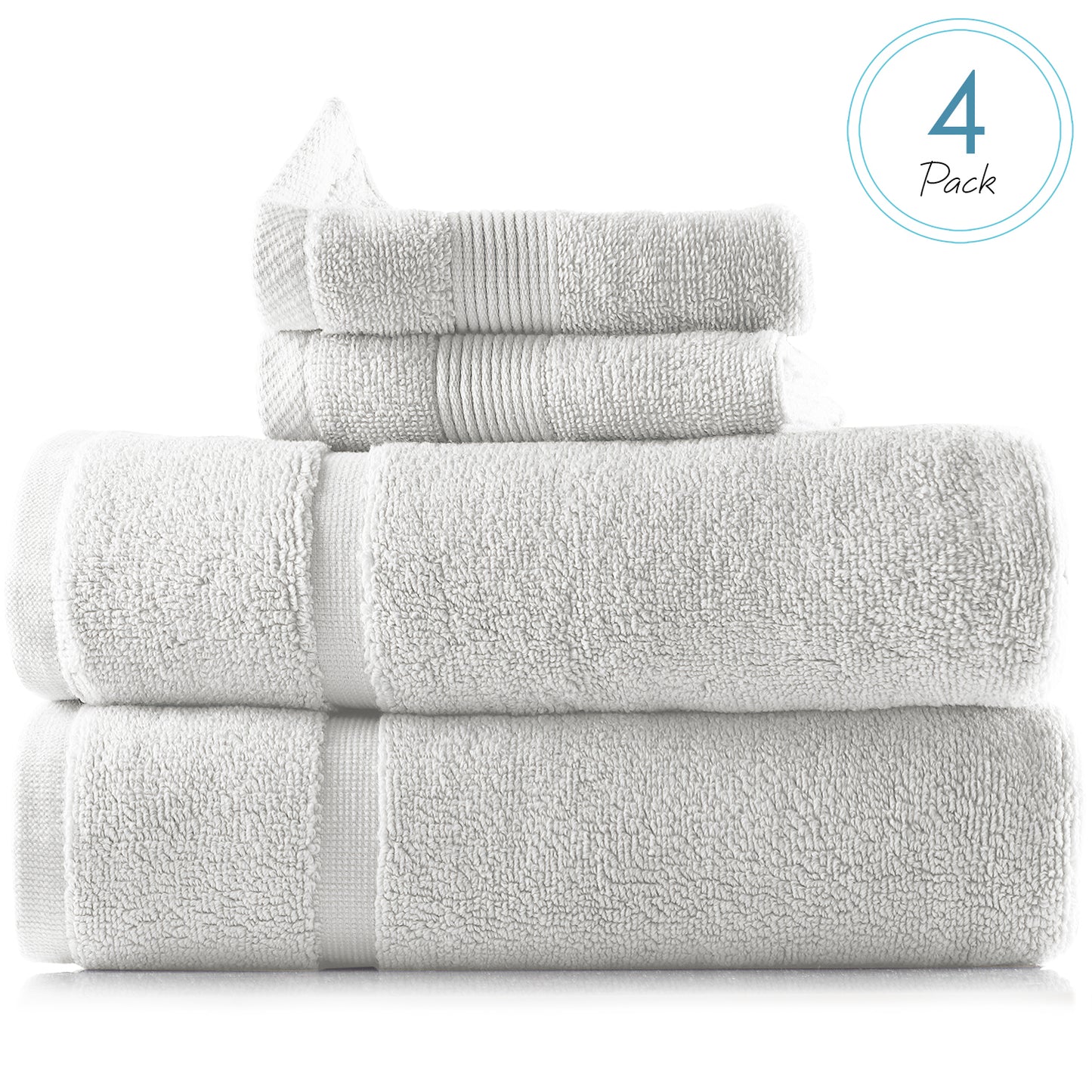 Hearth & Harbor 985 & 600 GSM Towel Collection – 100% Cotton Luxury Set of 2 Bath Mat Towel 985 GSM & 2 Wash Cloths  600 GSM – Ultra Soft & Absorbent Bath Mat Towel  & Washcloths for Bathroom