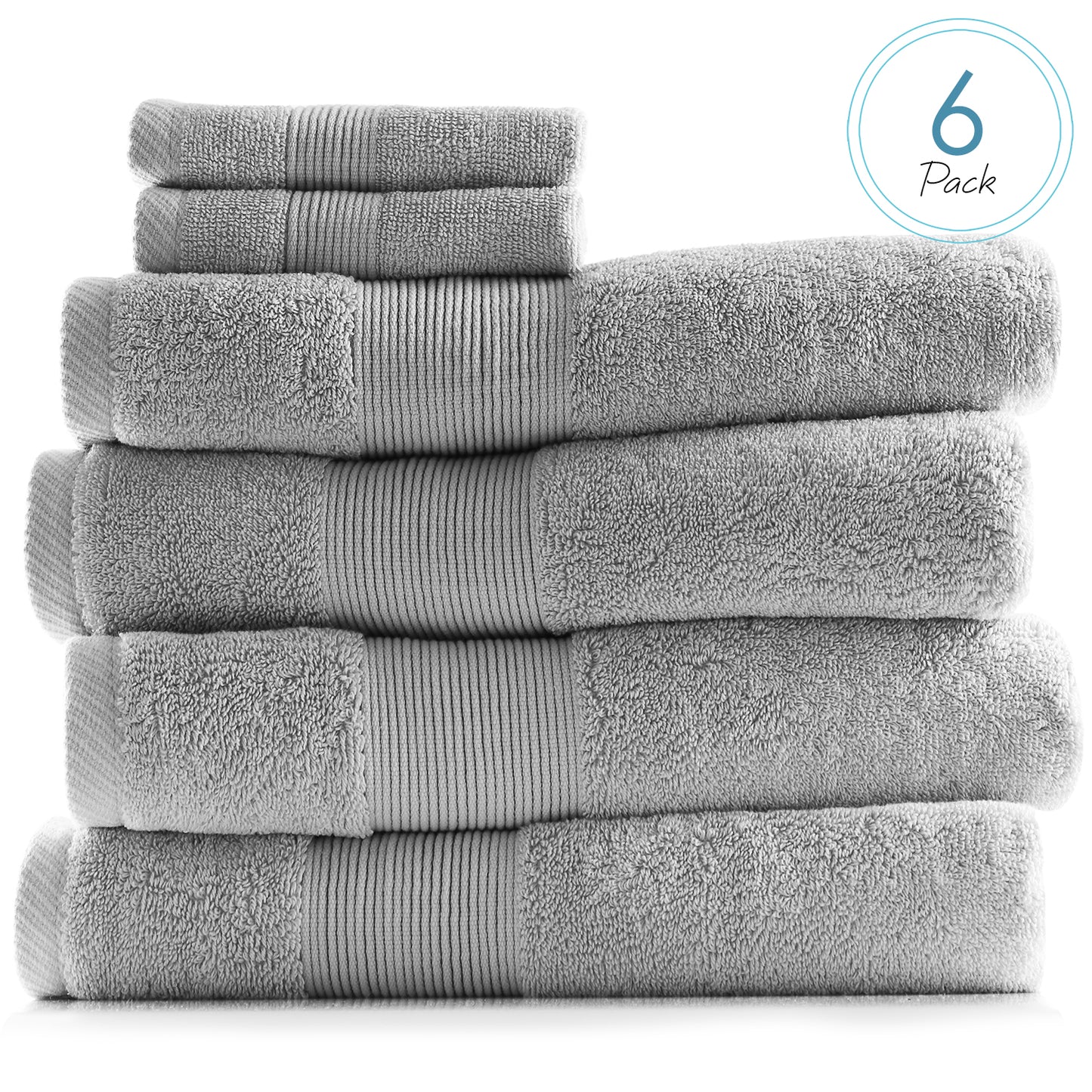 Hearth & Harbor 700 GSM Hand & Bath Towel Collection – 100% Cotton Luxury Set of 4 Bath Towels & 2 Wash Cloths – Ultra Soft & Highly Absorbent Beach, Spa & Bathroom Body Shower Towels