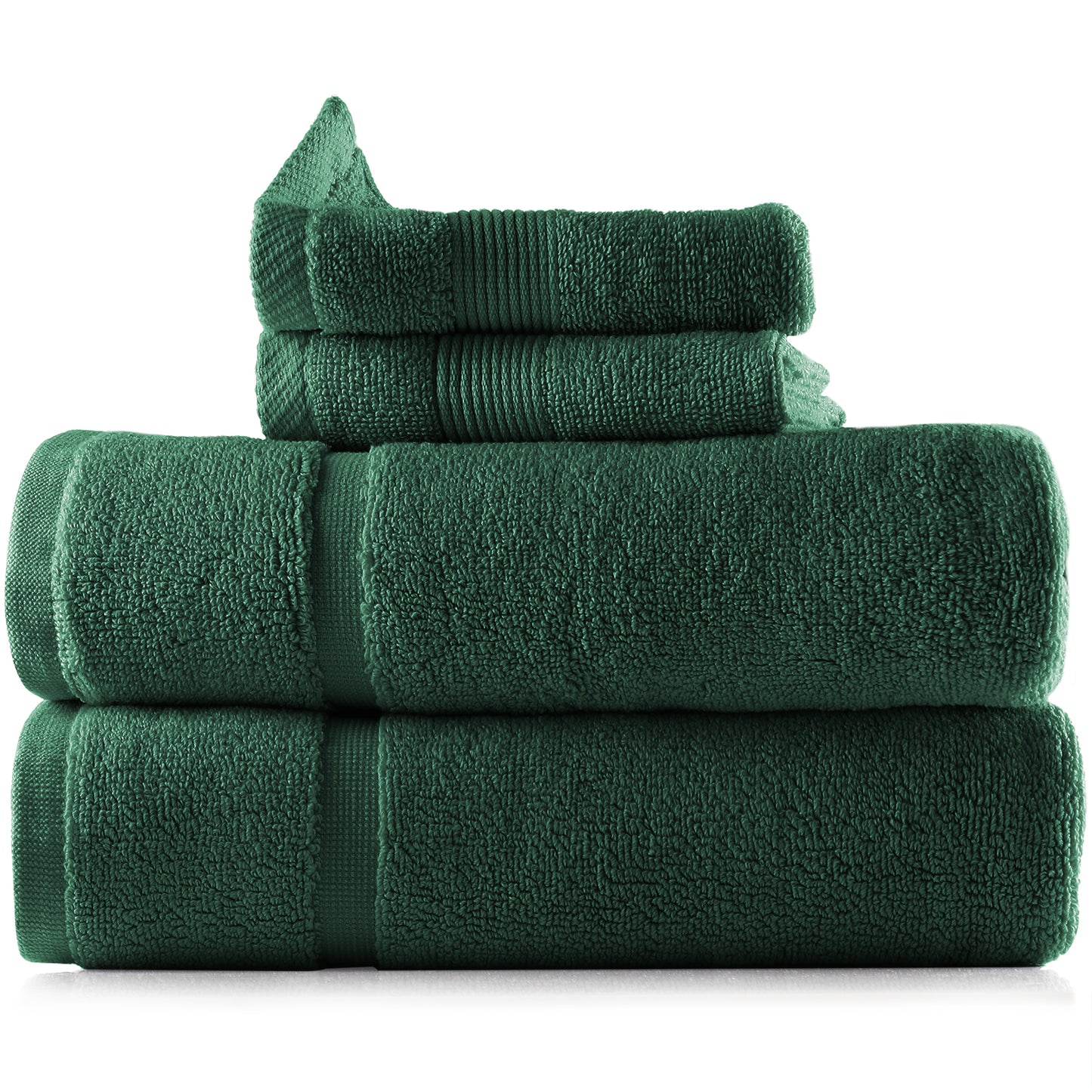 Hearth & Harbor 985 & 600 GSM Towel Collection – 100% Cotton Luxury Set of 2 Bath Mat Towel 985 GSM & 2 Wash Cloths  600 GSM – Ultra Soft & Absorbent Bath Mat Towel  & Washcloths for Bathroom