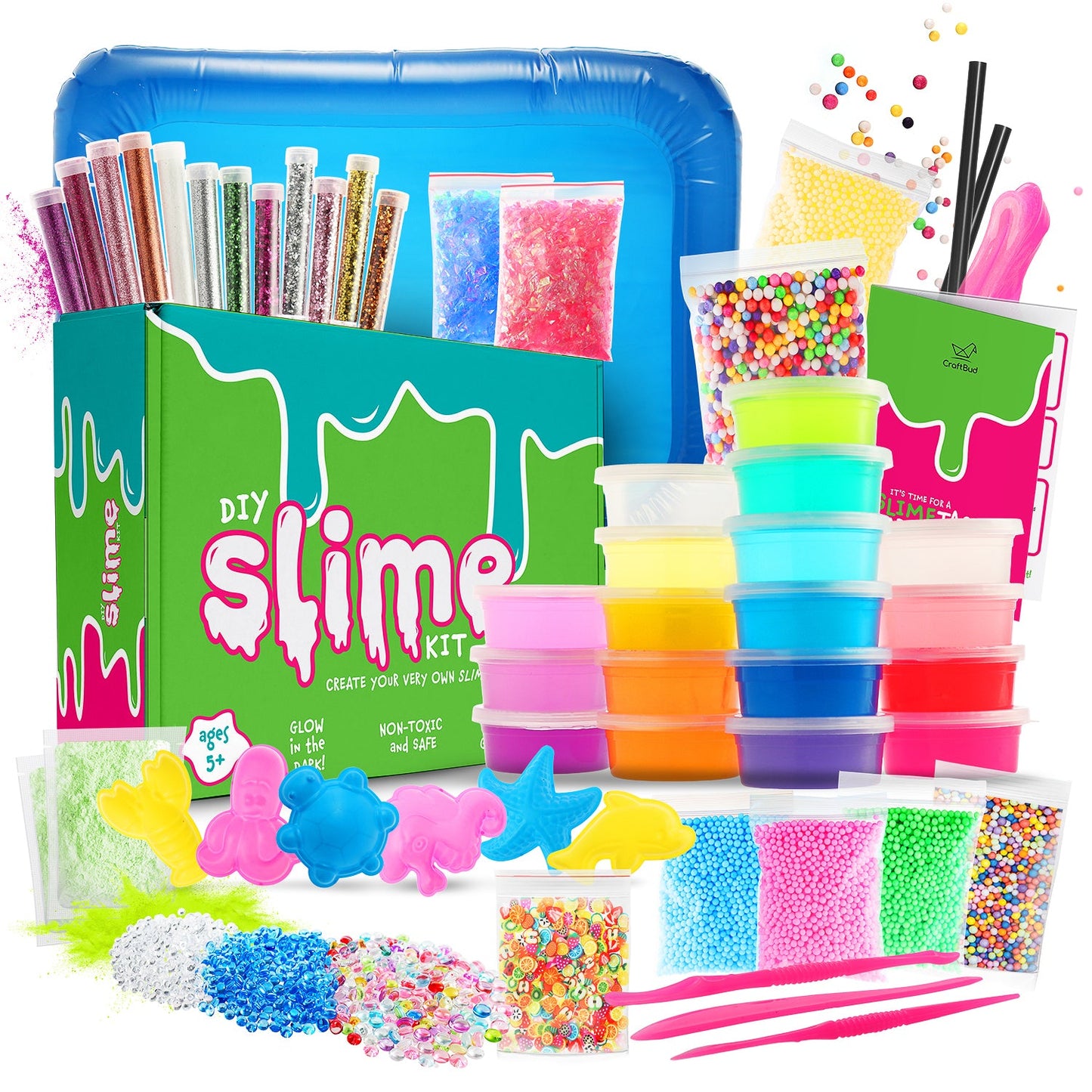 DIY Slime Kit For Kids everything shown