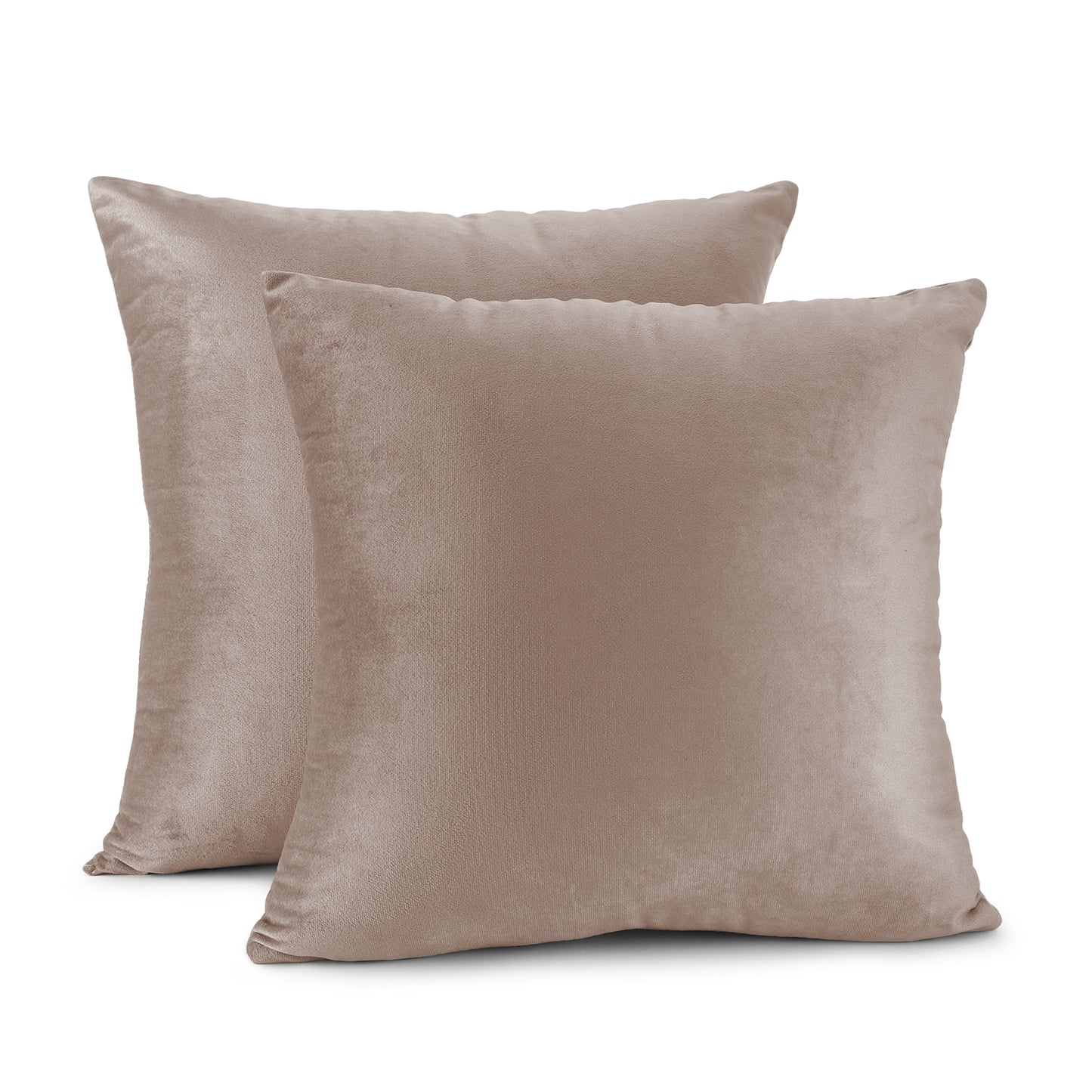Nestl Bedding Throw Pillow Covers, Cozy Velvet Decorative Outdoor Pillow Covers 24x24 & 26x26 Inches, Soft Solid Cushion Covers for Sofa, Bed and Car, Set of 2