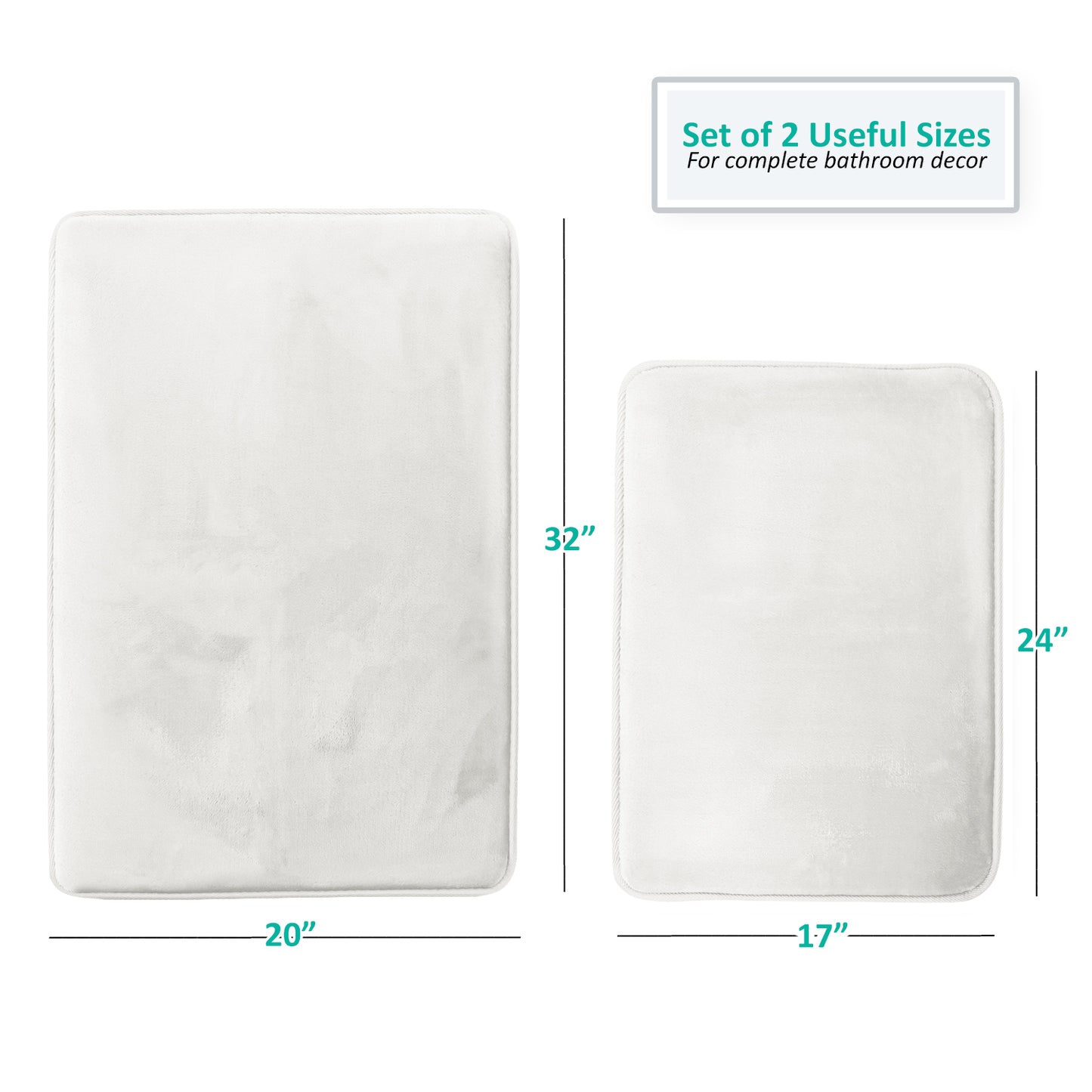 Clara Clark Memory Foam Bath Mat - 2 Pack