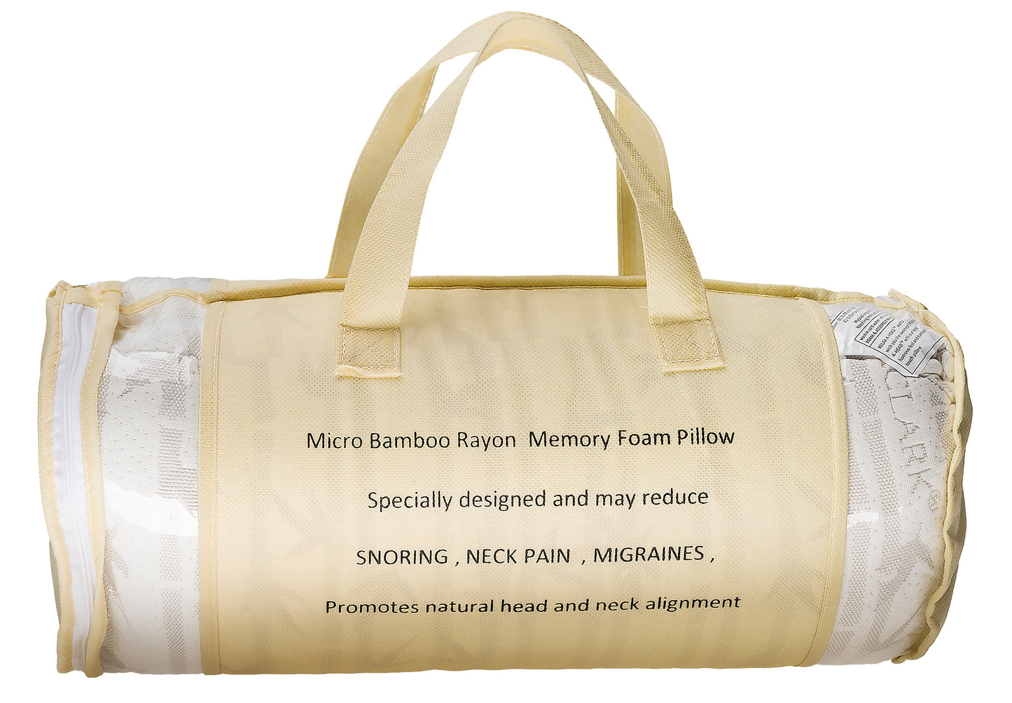 Clara Clark Shredded Memory Foam Pillow with a Luxury Designed Rayon Made from Satins Cover