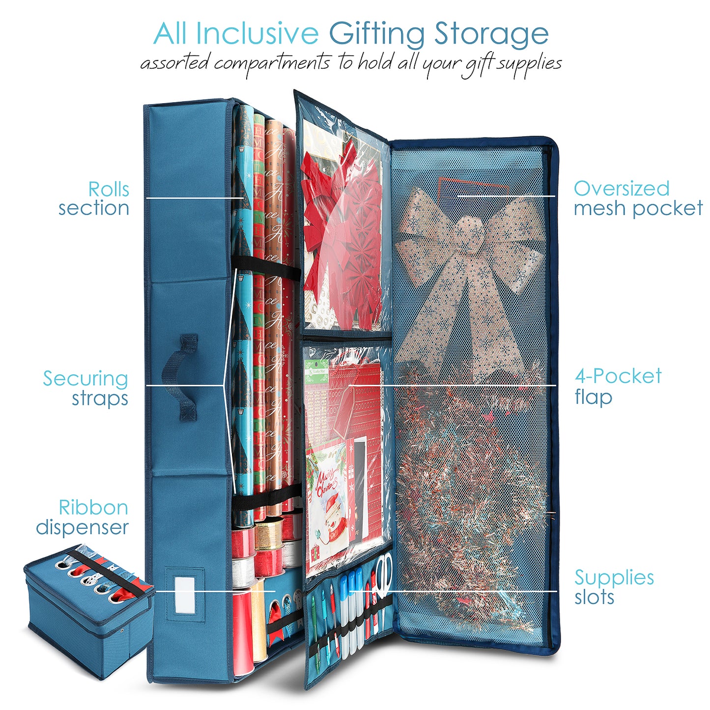 Hearth & Harbor New Design Wrapping Paper Storage Box