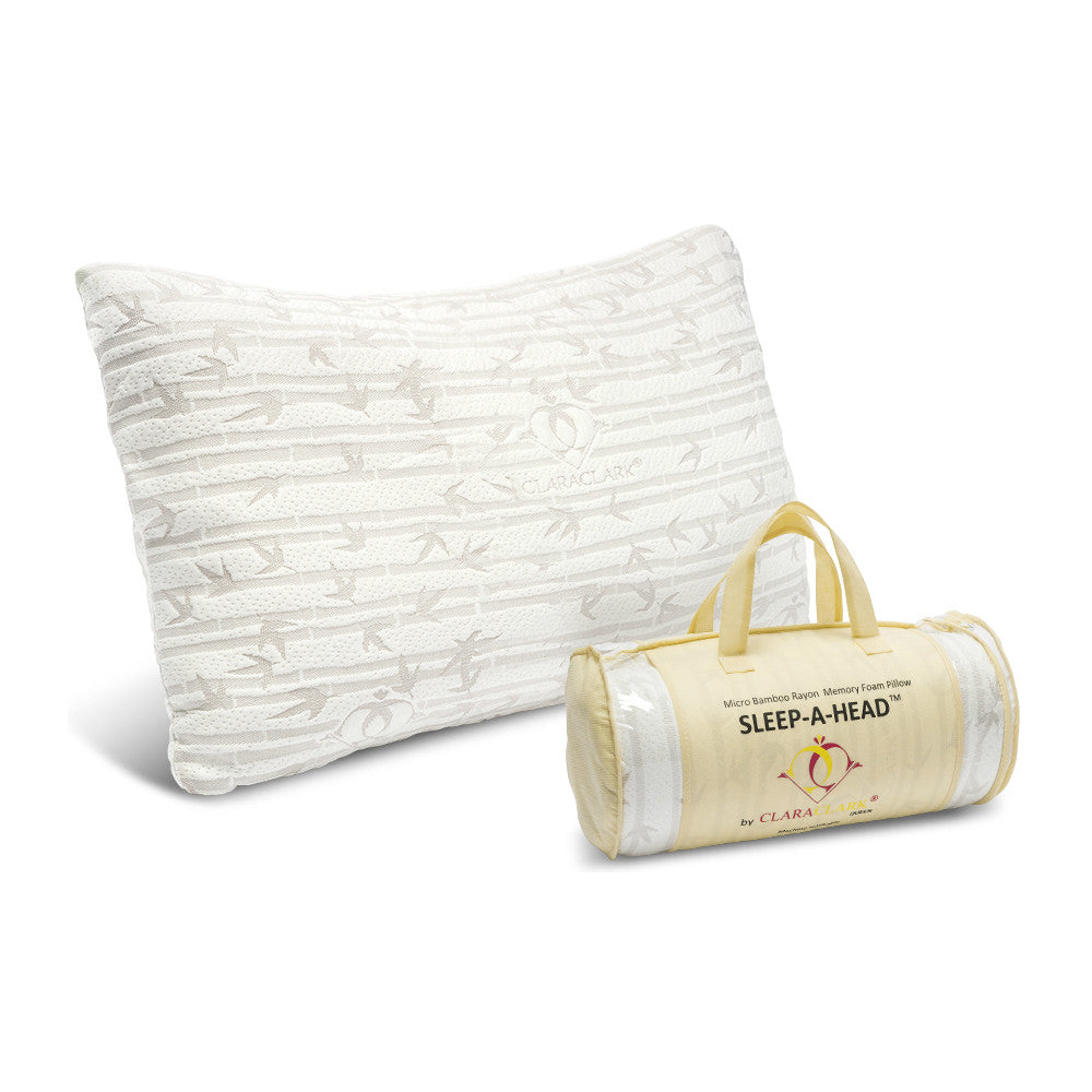 Clara Clark Shredded Memory Foam Pillow with a Luxury Designed Rayon Made from Satins Cover